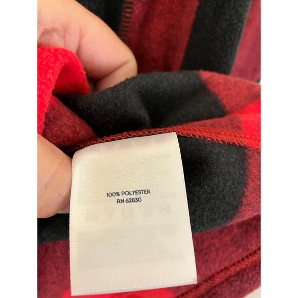 Lands' End buffalo plaid fleece - Picture 3 of 4